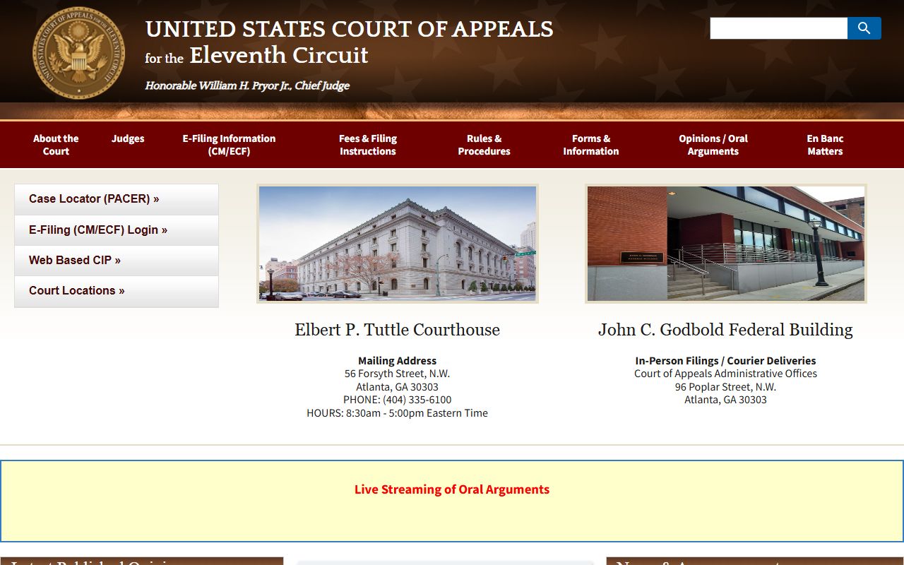 Marion County federal appellate court page for the Eleventh Circuit