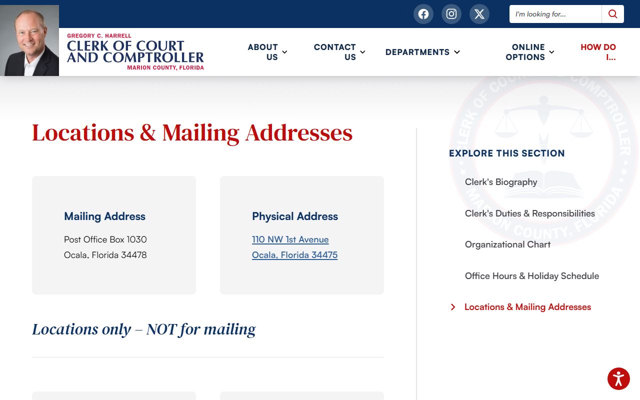 Marion County Clerk office locations and mailing addresses on marioncountyclerk.org