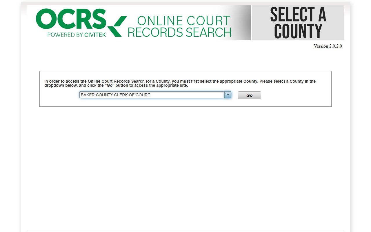 Marion County OCRS public court-record search form on Civitek